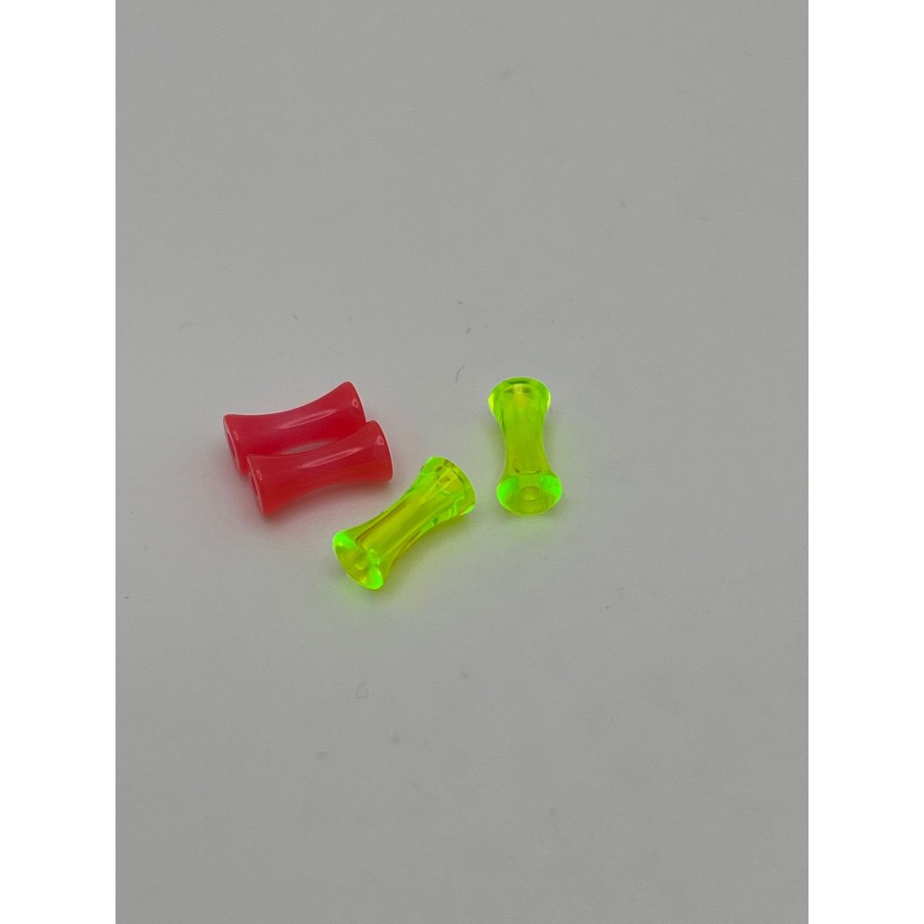 Neon Green  Pink Acrylic Saddle Ear Gauge Plugs 4Pieces